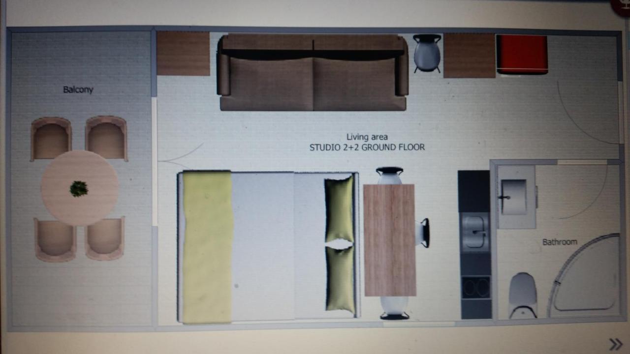 Studio Ground Floor With Terace Brela Bagian luar foto